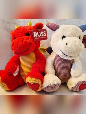 RUSS Make Someone Happy & Jazwares Plush Dragon Lot of 2 NWT 2023 Cute Toy